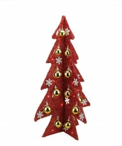 Alternative view of Northlight 2.25' Pre-Lit LED Decorated Tinsel Artificial Christmas Tree