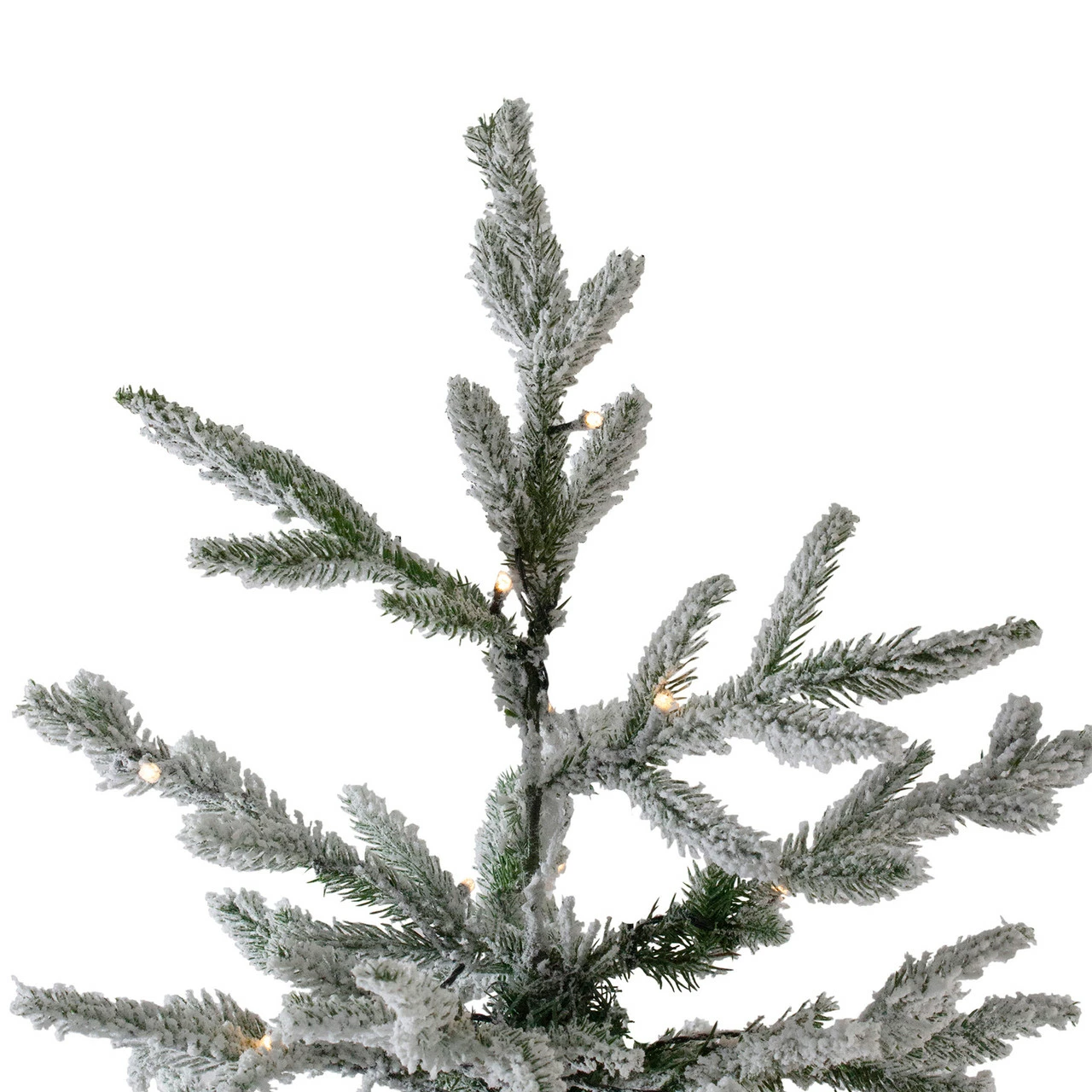 Northlight 6.5' Pre-Lit Flocked Winfield Fir Artificial Christmas Tree - Warm White LED Lights 7 Northlight 6.5' Pre-Lit Flocked Winfield Fir Artificial Christmas Tree - Warm White LED Lights - Image 5
