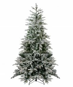 Northlight 6.5' Pre-Lit Flocked Winfield Fir Artificial Christmas Tree - Warm White LED Lights