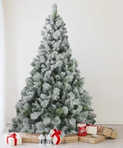 Northlight 7.5' Flocked Somerset Spruce Artificial Christmas Tree - Unlit -Northlight Shop northlight hb27110 7 43515.1665783337