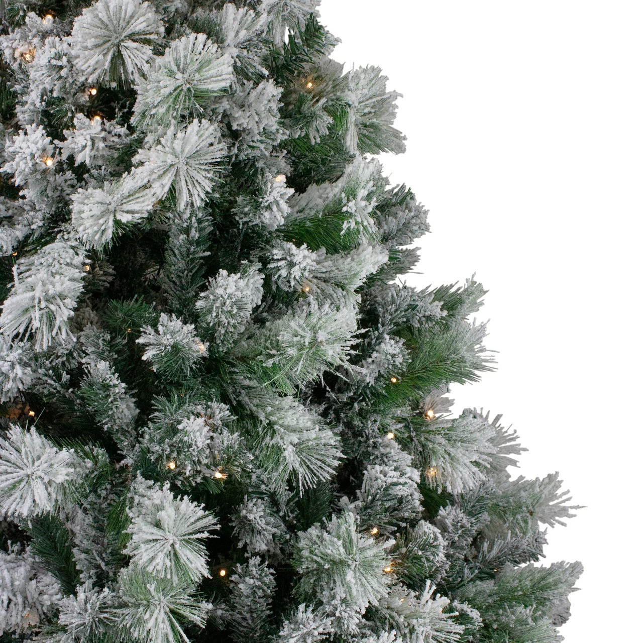 Northlight 7.5' Pre-Lit Flocked Somerset Spruce Artificial Christmas Tree - Clear Lights 4 Northlight 7.5' Pre-Lit Flocked Somerset Spruce Artificial Christmas Tree - Clear Lights - Image 2