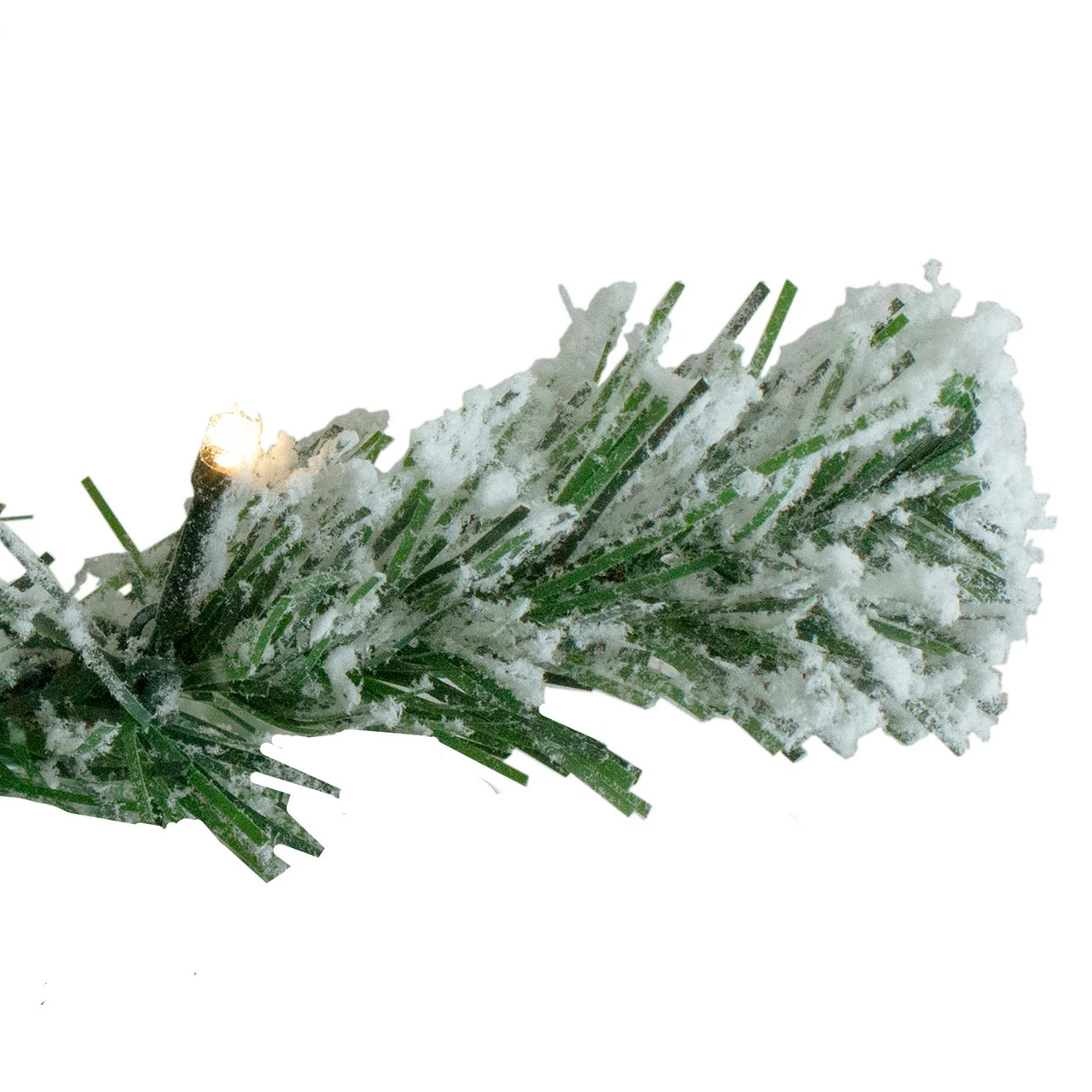 Northlight 6.5' Pre-Lit Full Flocked Somerset Spruce Artificial Christmas Tree - Clear Lights 6 Northlight 6.5' Pre-Lit Full Flocked Somerset Spruce Artificial Christmas Tree - Clear Lights - Image 4