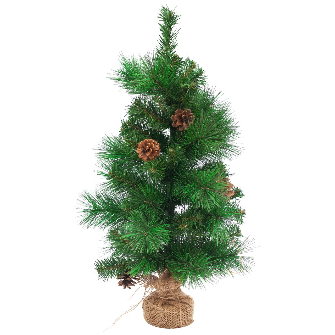 Northlight 23.5" Mixed Pine And Pine Cones Artificial Christmas Tree In Jute Base 3 Northlight 23.5" Mixed Pine And Pine Cones Artificial Christmas Tree In Jute Base