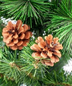 Alternative view of Northlight 23.5" Mixed Pine And Pine Cones Artificial Christmas Tree In Jute Base