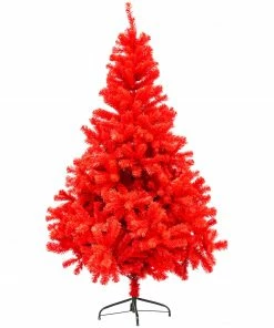 Northlight 6' Scarlett Red Pine Artificial Christmas Tree, Unlit