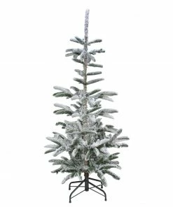 Northlight 7.5' Slim Flocked Nordmann Fir Artificial Christmas Tree - Unlit