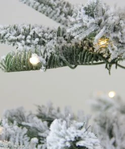 Alternative view of Northlight 4.5 Ft Pre-Lit Nordmann Fir Artificial Flocked Christmas Tree - Warm Clear LED Lights