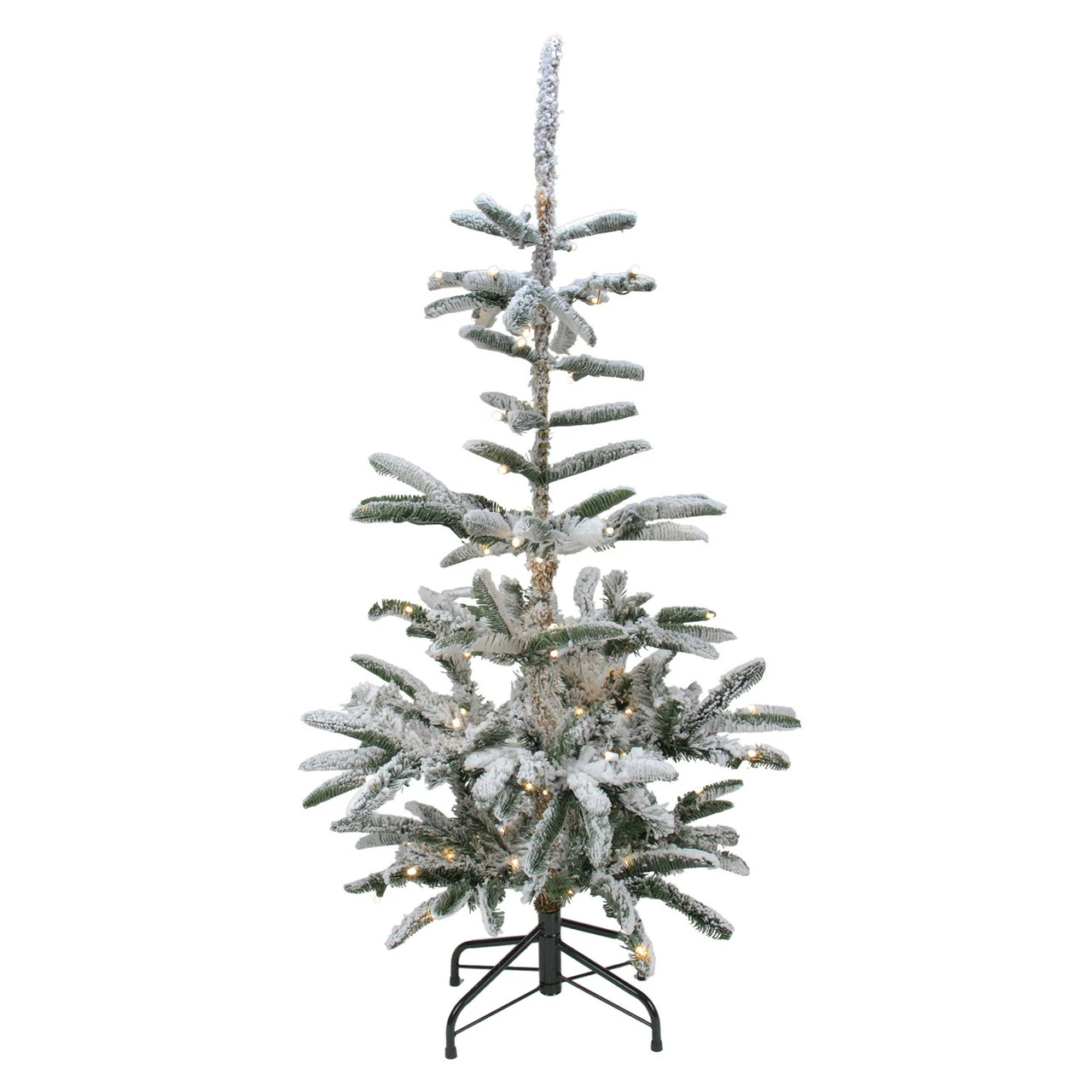 Northlight 4.5 Ft Pre-Lit Nordmann Fir Artificial Flocked Christmas Tree - Warm Clear LED Lights 3 Northlight 4.5 Ft Pre-Lit Nordmann Fir Artificial Flocked Christmas Tree - Warm Clear LED Lights