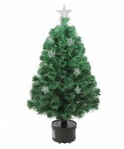 Northlight 3' Pre-Lit Fiber Optic Artificial Christmas Tree With Stars