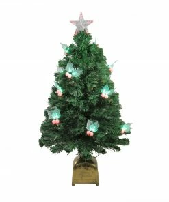 Northlight 3' Pre-Lit Medium Profile Holly Berries Artificial Christmas Tree - Multi-Color LED Lights