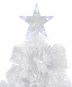 Alternative view of Northlight 3' Pre-Lit LED Color Changing White Fiber Optic Artificial Christmas Tree