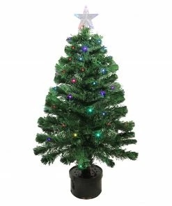 Northlight 3' Pre-Lit LED Color Changing Fiber Optic Christmas Tree With Star Tree Topper