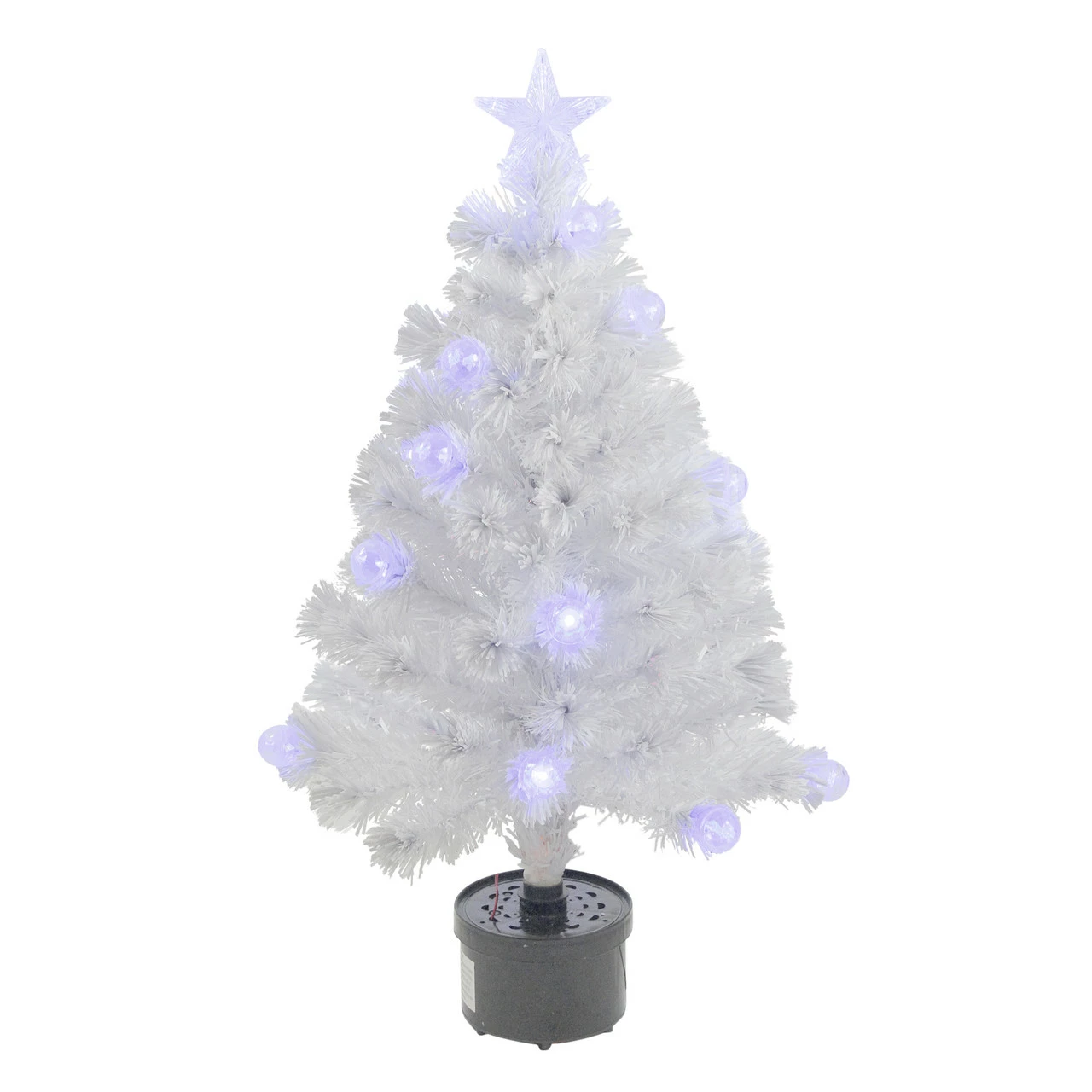 Northlight 3' Pre-Lit White Fiber Optic Artificial Christmas Tree, White Lights 3 Northlight 3' Pre-Lit White Fiber Optic Artificial Christmas Tree, White Lights