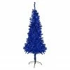 Northlight 6' Pre-Lit Blue Artificial Tinsel Christmas Tree, Clear Lights