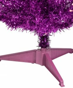 Northlight 4' Pre-Lit Purple Artificial Tinsel Christmas Tree, Clear Lights 11 Northlight 4' Pre-Lit Purple Artificial Tinsel Christmas Tree, Clear Lights -Northlight Shop northlight j92317 2updated 47066.1665519669