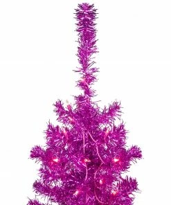 Northlight 4' Pre-Lit Pink Artificial Tinsel Christmas Tree, Clear Lights 9 Northlight 4' Pre-Lit Pink Artificial Tinsel Christmas Tree, Clear Lights -Northlight Shop northlight j92320 5 20540.1637845322