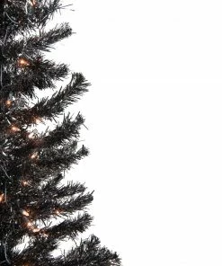 Northlight 4' Pre-Lit Black Artificial Tinsel Christmas Tree, Clear Lights 10 Northlight 4' Pre-Lit Black Artificial Tinsel Christmas Tree, Clear Lights -Northlight Shop northlight j92323 3 29038.1637846558