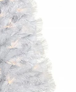 Alternative view of Northlight 3' Pre-Lit White Fiber Optic Artificial Christmas Tree, Warm White Lights