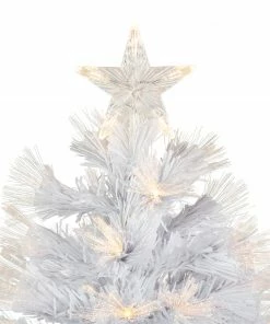 Northlight 3' Pre-Lit White Fiber Optic Artificial Christmas Tree, Warm White Lights -Northlight Shop northlight j92345 3 04199.1638917350