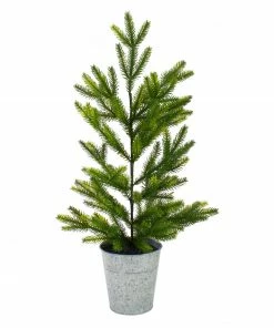 Northlight 2' Potted Pine Medium Artificial Christmas Tree – Unlit