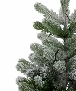Northlight 2' B/O Potted Frosted Pine Medium Artificial Christmas Tree In A Burlap Pot- Warm White Lights -Northlight Shop northlight kji91318 2 40463.1665611037