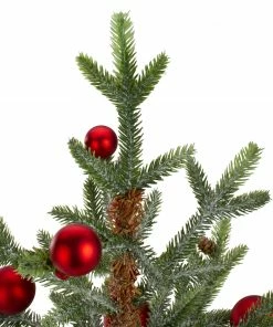 Northlight 18" Potted Pine With Red Ornaments Medium Artificial Christmas Tree – Unlit -Northlight Shop northlight kji91322 1 22094.1600824029