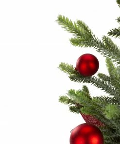 Northlight 18" Potted Pine With Red Ornaments Medium Artificial Christmas Tree – Unlit -Northlight Shop northlight kji91322 3 29029.1600824029