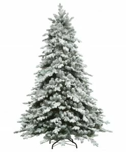 Northlight 7.5' Flocked Saratoga Spruce Artificial Christmas Tree - Unlit