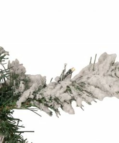 Alternative view of Northlight 3' Pre-Lit Heavily Flocked Medium Pine Artificial Christmas Tree - Warm White LED Lights