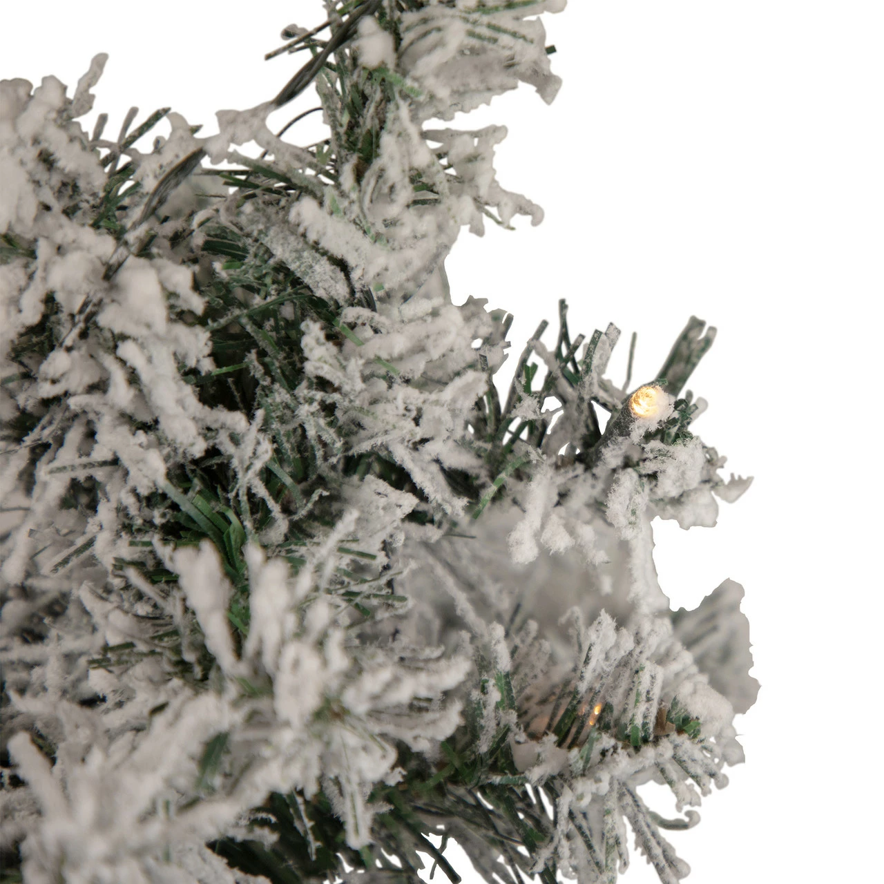 Northlight 3' Pre-Lit Heavily Flocked Medium Pine Artificial Christmas Tree - Warm White LED Lights 6 Northlight 3' Pre-Lit Heavily Flocked Medium Pine Artificial Christmas Tree - Warm White LED Lights - Image 4