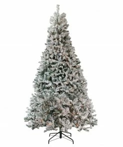 Northlight 12' Pre-Lit Heavily Flocked Pine Medium Artificial Christmas Tree - Clear Lights