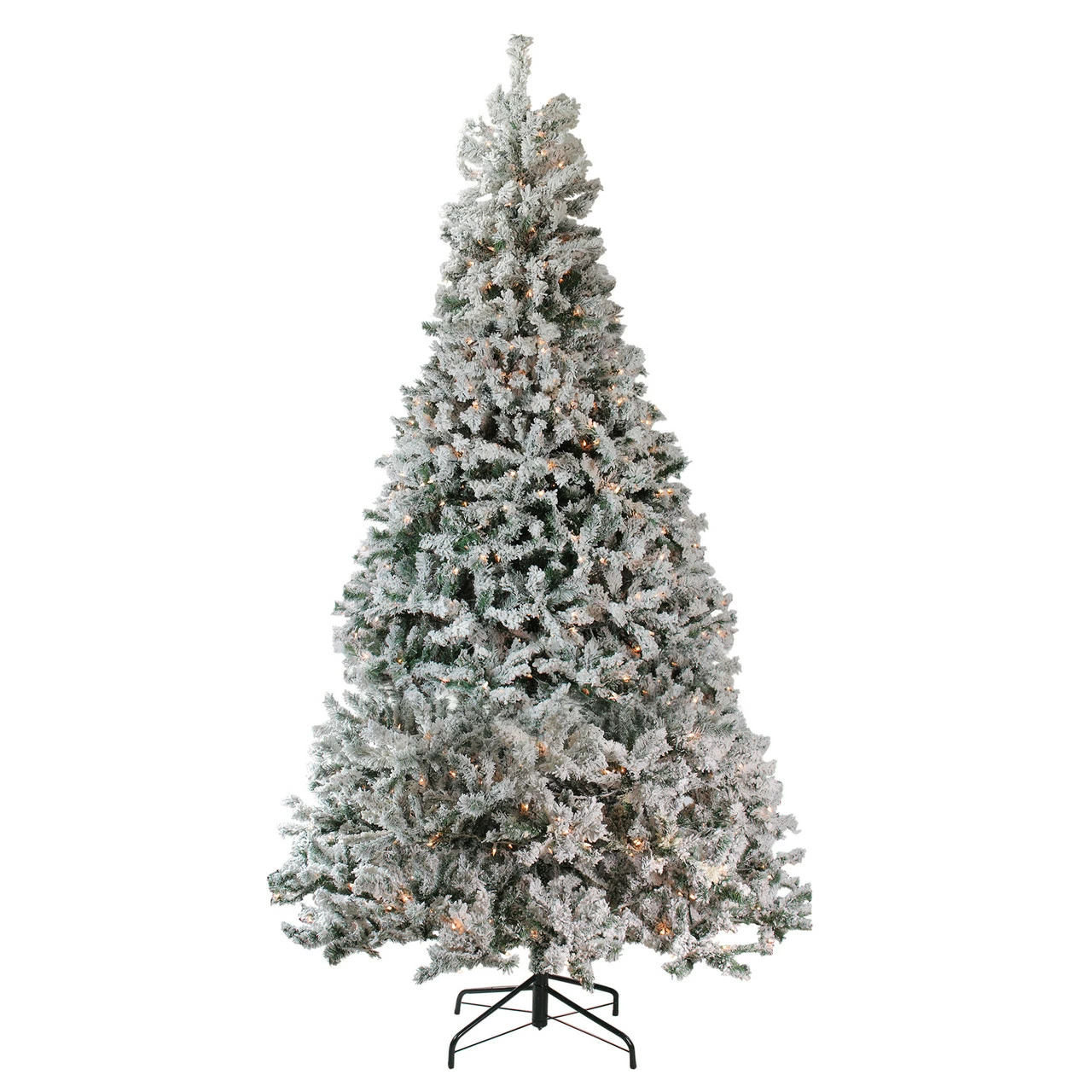 Northlight 12' Pre-Lit Heavily Flocked Pine Medium Artificial Christmas Tree - Clear Lights 3 Northlight 12' Pre-Lit Heavily Flocked Pine Medium Artificial Christmas Tree - Clear Lights