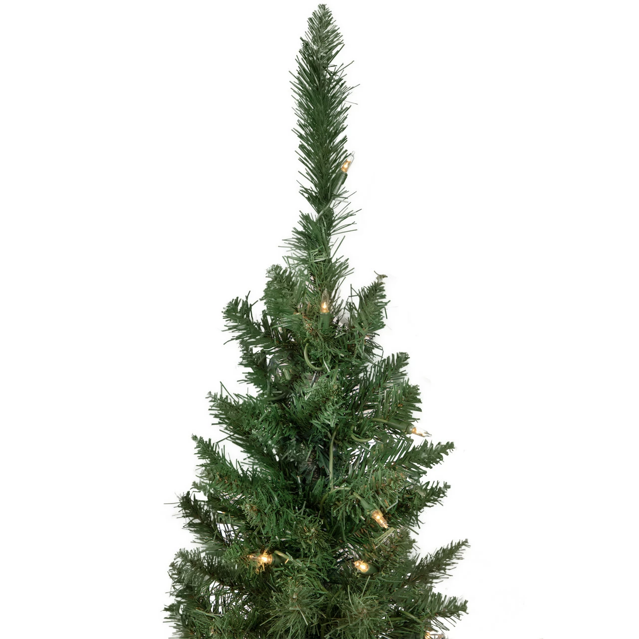 Northlight Set Of 2 Pre-Lit Potted Porch Pine Topiary Slim Artificial Christmas Trees 4' - Clear Lights 4 Northlight Set Of 2 Pre-Lit Potted Porch Pine Topiary Slim Artificial Christmas Trees 4' - Clear Lights - Image 2