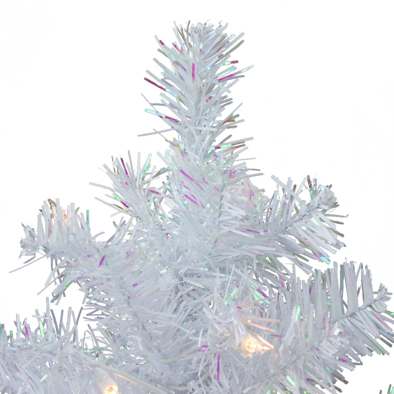 Northlight 2' Pre-lit White Iridescent Pine Artificial Christmas Tree - Clear Lights 5 Northlight 2' Pre-lit White Iridescent Pine Artificial Christmas Tree - Clear Lights - Image 3