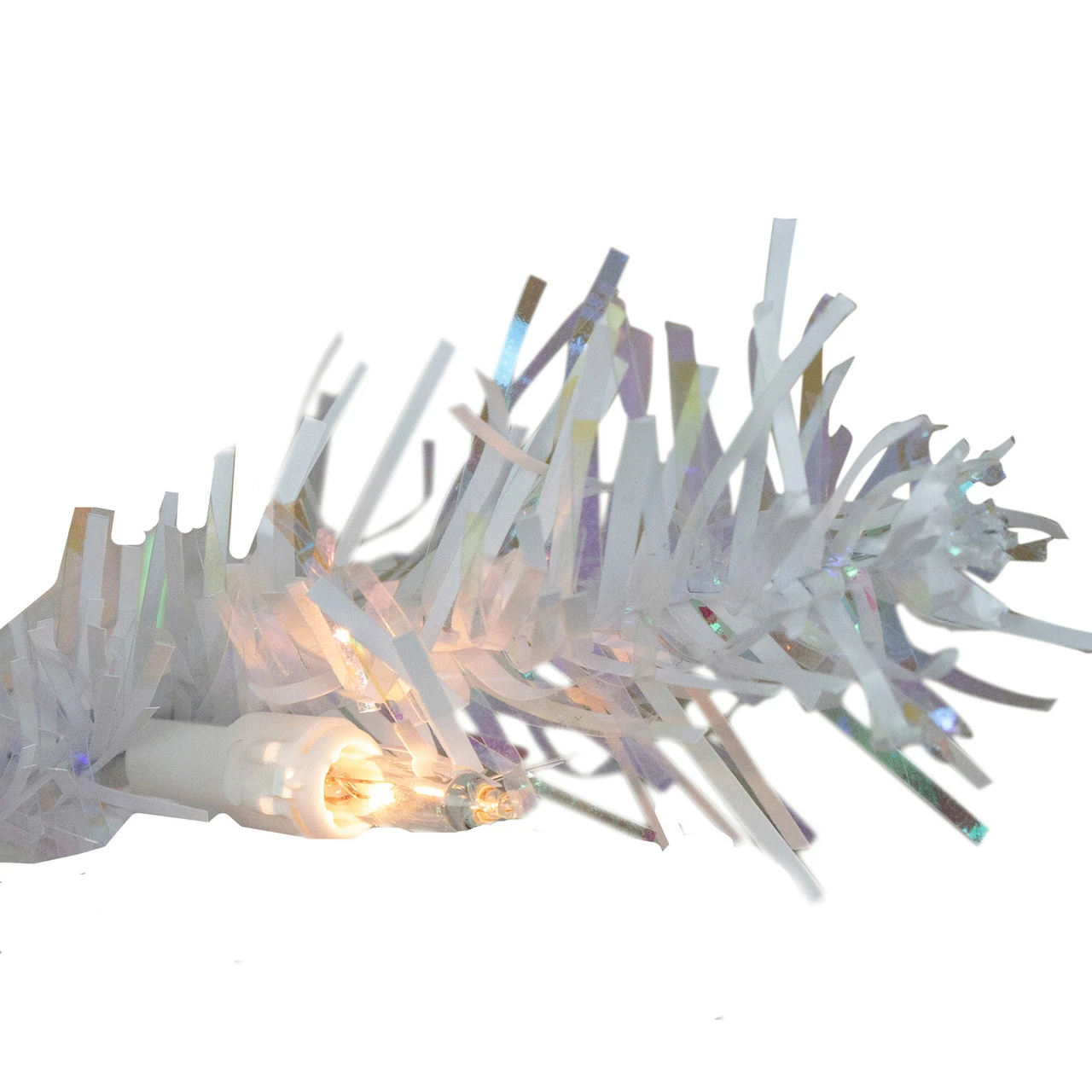 Northlight 2' Pre-lit White Iridescent Pine Artificial Christmas Tree - Clear Lights 6 Northlight 2' Pre-lit White Iridescent Pine Artificial Christmas Tree - Clear Lights - Image 4