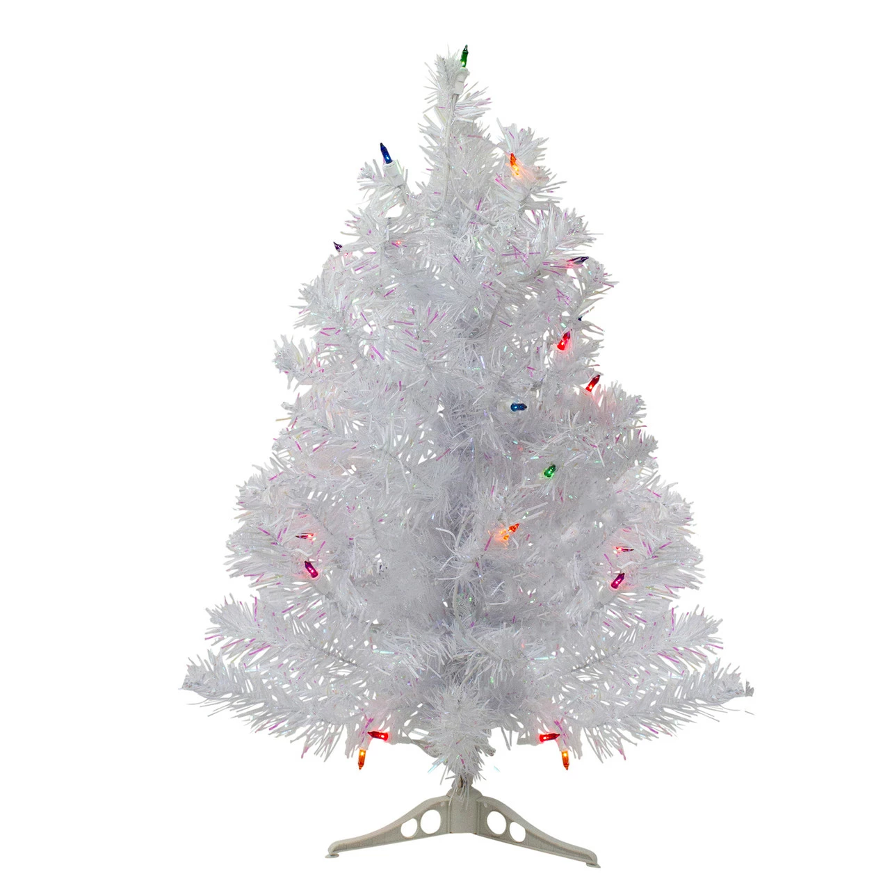Northlight 2' Pre-lit Rockport White Pine Artificial Christmas Tree, Multi Lights 3 Northlight 2' Pre-lit Rockport White Pine Artificial Christmas Tree, Multi Lights