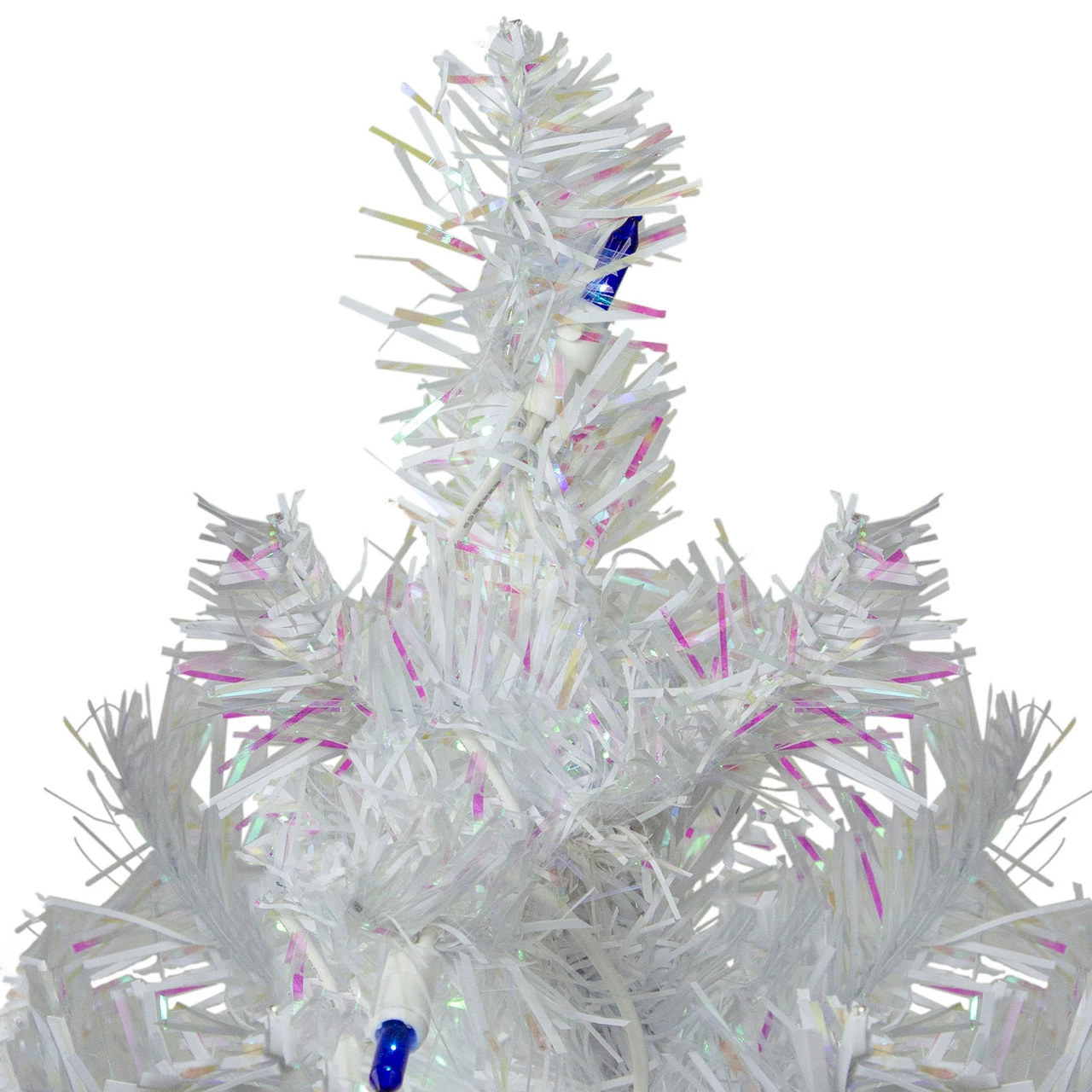 Northlight 2' Pre-lit White Iridescent Pine Artificial Christmas Tree - Blue Lights 5 Northlight 2' Pre-lit White Iridescent Pine Artificial Christmas Tree - Blue Lights - Image 3