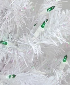 Alternative view of Northlight 2' Pre-Lit Small White Pine Artificial Christmas Tree - Green Lights