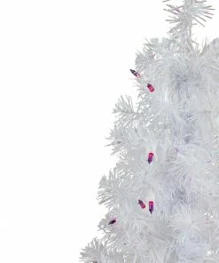 Northlight 2' Pre-lit White Iridescent Pine Artificial Christmas Tree - Purple Lights -Northlight Shop northlight m88680 2 05597.1611374232