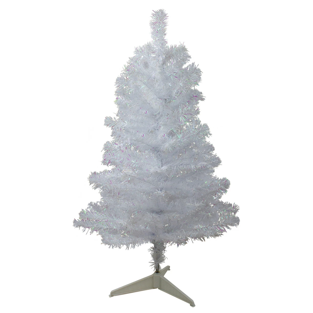 Northlight 3' White Iridescent Pine Artificial Christmas Tree - Unlit 3 Northlight 3' White Iridescent Pine Artificial Christmas Tree - Unlit