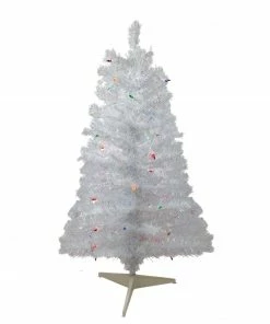 Northlight 3' Pre-lit White Iridescent Pine Artificial Christmas Tree - Multi Lights