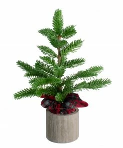 Northlight 1.3' Potted Pine Medium Artificial Tabletop Christmas Tree - Unlit