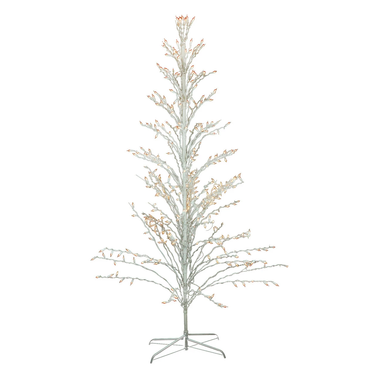 Northlight 6' White Lighted Christmas Cascade Twig Tree Outdoor Decoration - Clear Lights 3 Northlight 6' White Lighted Christmas Cascade Twig Tree Outdoor Decoration - Clear Lights