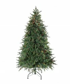 Northlight 7.5' Pre-Lit Medium Hunter Fir Artificial Christmas Tree - Multicolor Lights