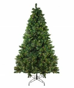 Northlight 7.5' Pre-Lit Medium Sequoia Mixed Pine Artificial Christmas Tree - Clear Lights