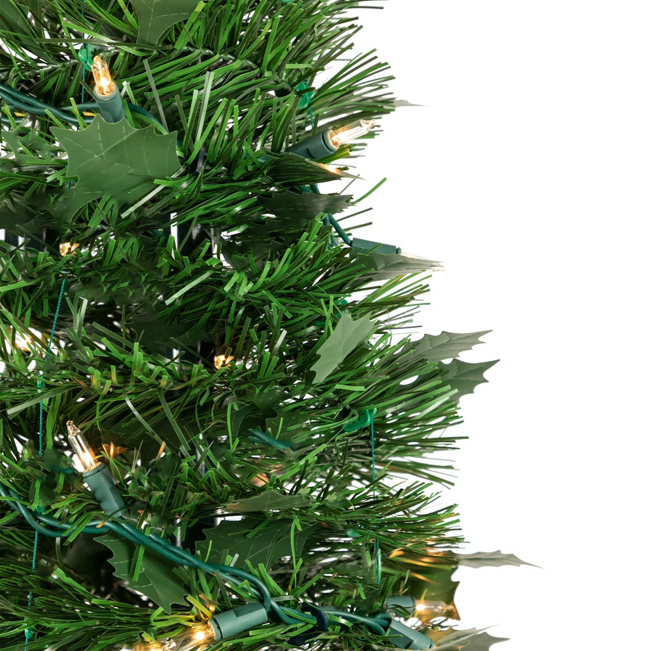Northlight 4' Pre-Lit Green Tinsel Pop-Up Artificial Christmas Tree, Clear Lights 5 Northlight 4' Pre-Lit Green Tinsel Pop-Up Artificial Christmas Tree, Clear Lights - Image 3