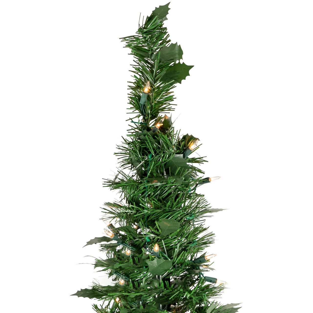 Northlight 4' Pre-Lit Green Tinsel Pop-Up Artificial Christmas Tree, Clear Lights 7 Northlight 4' Pre-Lit Green Tinsel Pop-Up Artificial Christmas Tree, Clear Lights - Image 5