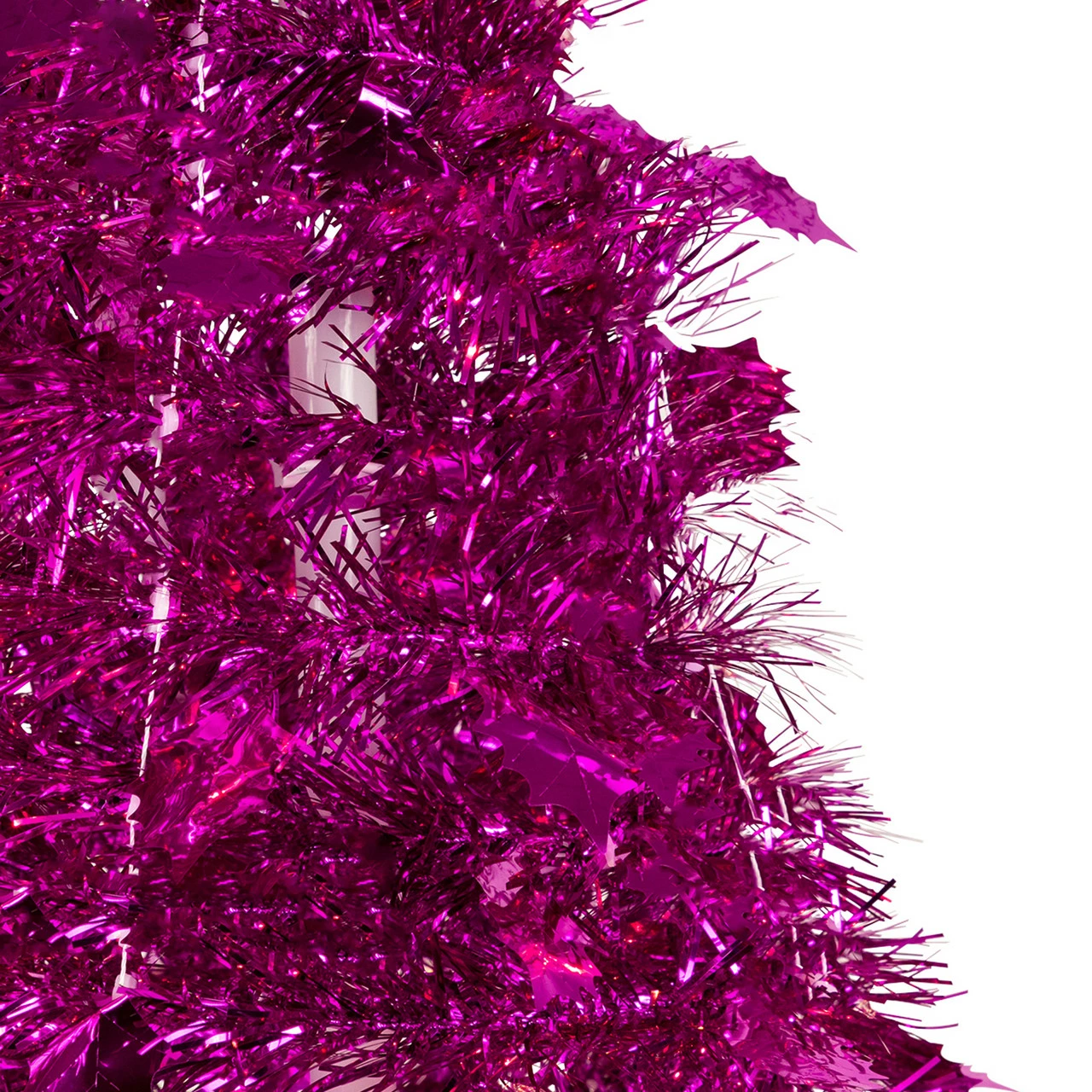 Northlight 4' Pink Tinsel Pop-Up Artificial Christmas Tree, Unlit 5 Northlight 4' Pink Tinsel Pop-Up Artificial Christmas Tree, Unlit - Image 3