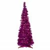 Northlight 6' Pre-Lit Pink Tinsel Pop-Up Artificial Christmas Tree, Clear Lights