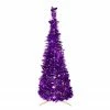 Northlight 4' Pre-Lit Purple Tinsel Pop-Up Artificial Christmas Tree, Clear Lights -Northlight Shop northlight sm92152 74170.1643934160